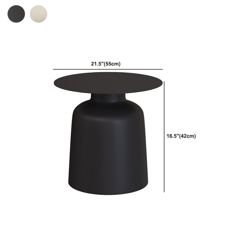 16.5"/17.7" Tall Mid-Century Round Top Side Table Metal Pedestal End Table