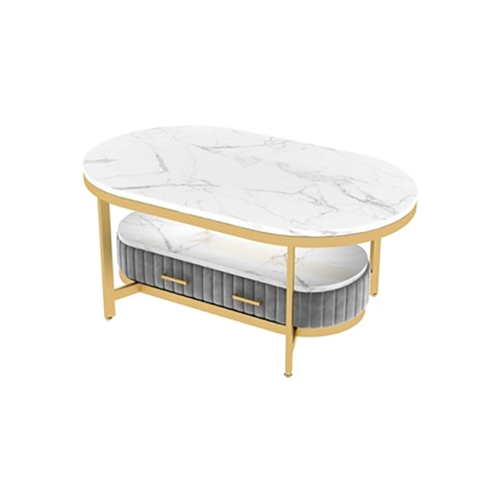 Glam 4 Legs Coffee Cocktail Table Slate Cocktail Table for Living Room