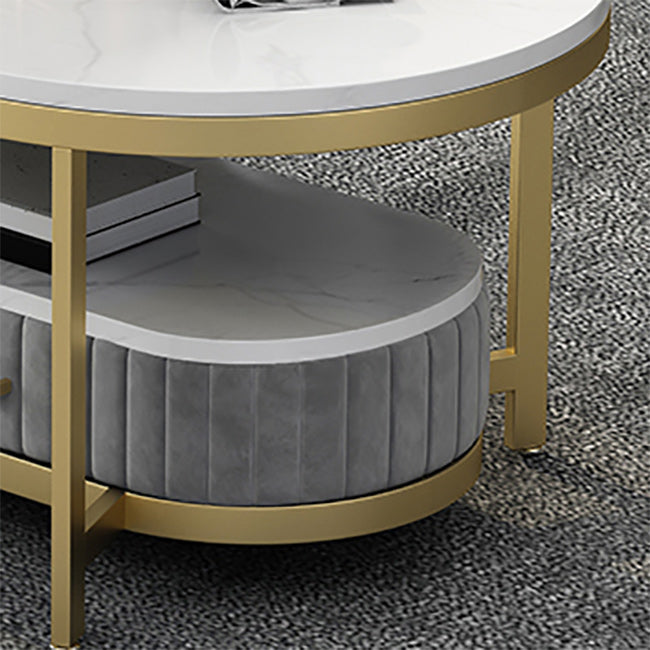 Glam 4 Legs Coffee Cocktail Table Slate Cocktail Table for Living Room