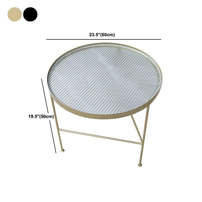 Modern X-Base Coffee Table Round Glass Top Coffee Cocktail Table for Living Room