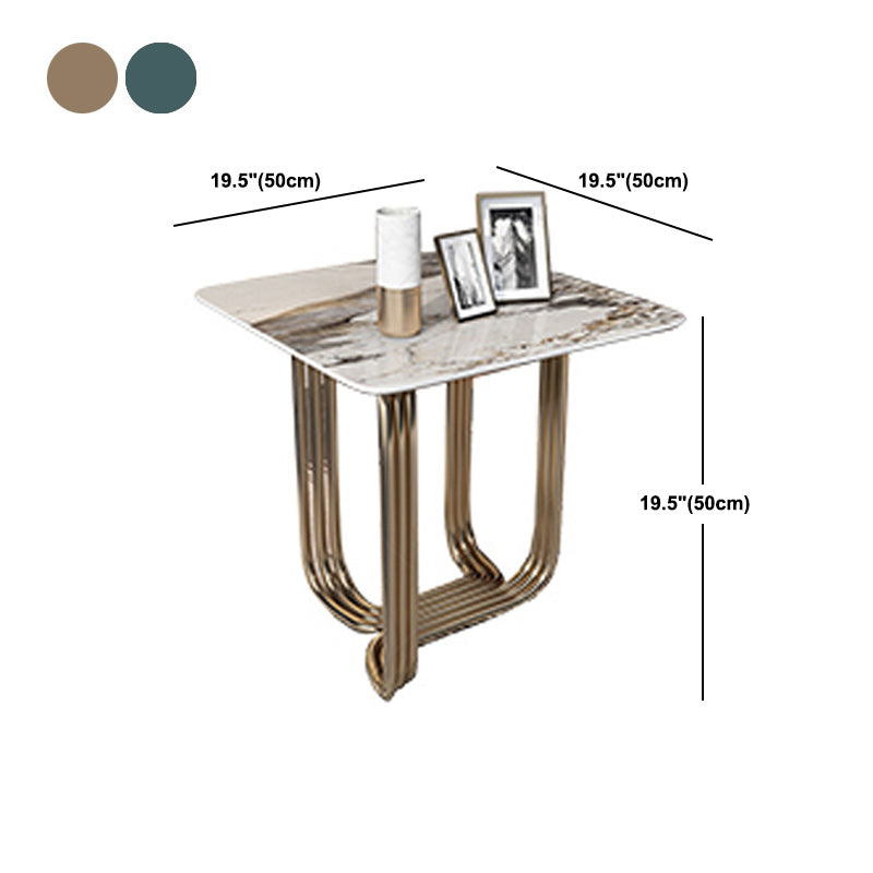 Glam Abstract Coffee Table Slate Rectangular Coffee Table for Home