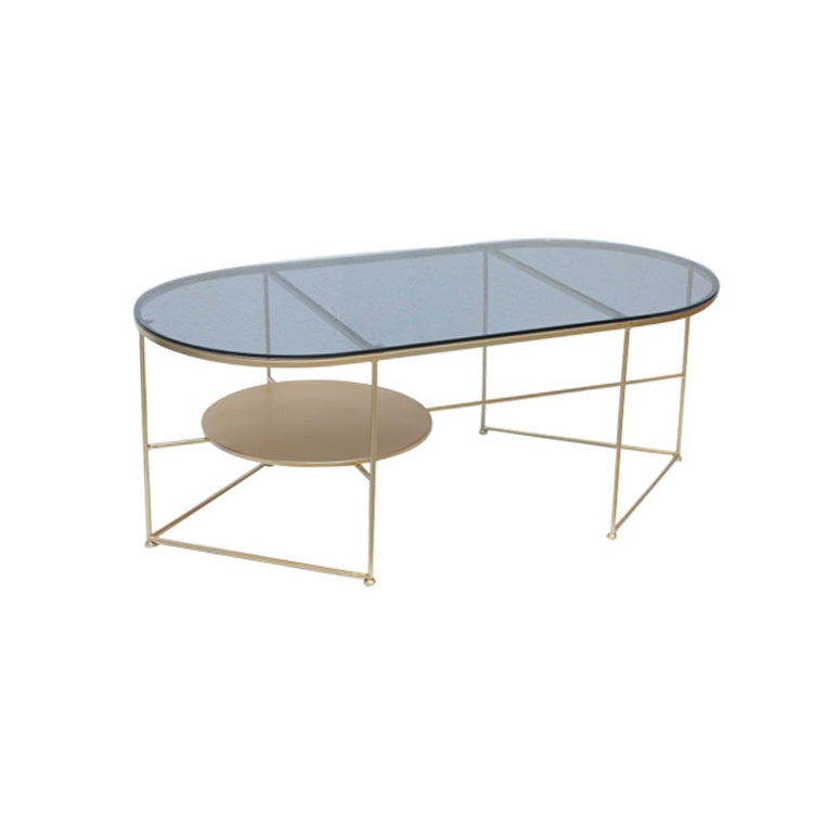 Modern X-Base Coffee Cocktail Table Glass Top Coffee Cocktail Table for Living Room