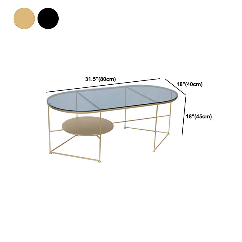 Modern X-Base Coffee Cocktail Table Glass Top Coffee Cocktail Table for Living Room