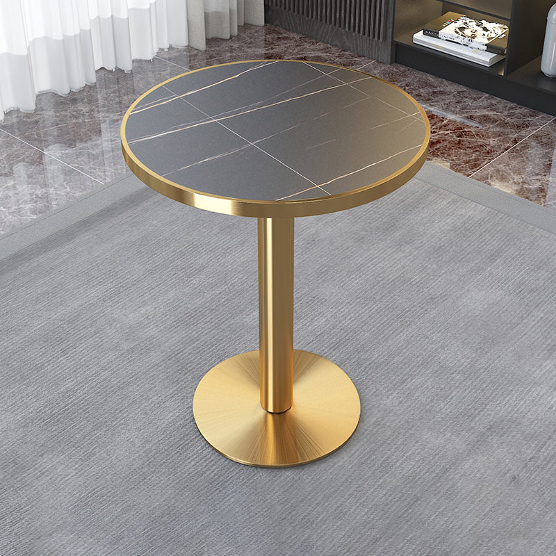 Glam Pedestal Coffee Table Set Slate Rectangular Coffee Table Set for Home