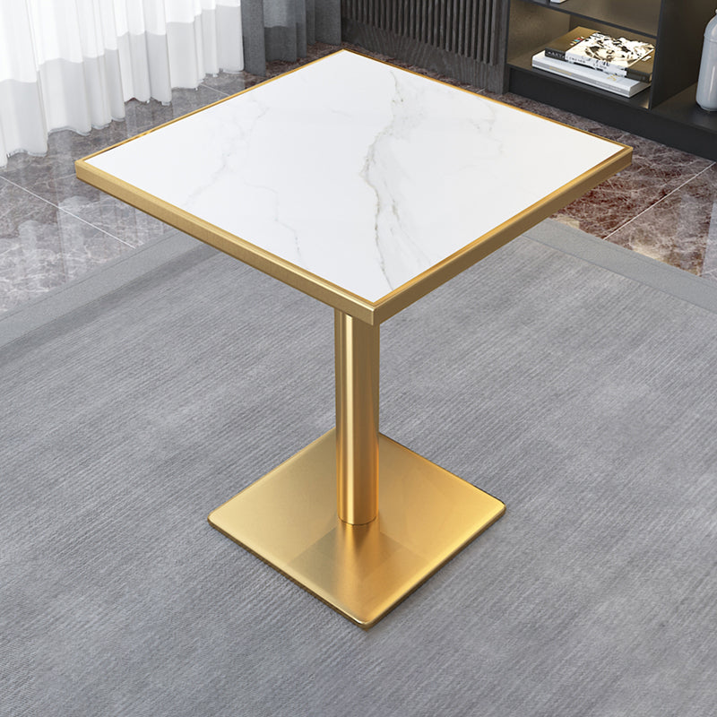 Glam Pedestal Coffee Table Set Slate Rectangular Coffee Table Set for Home