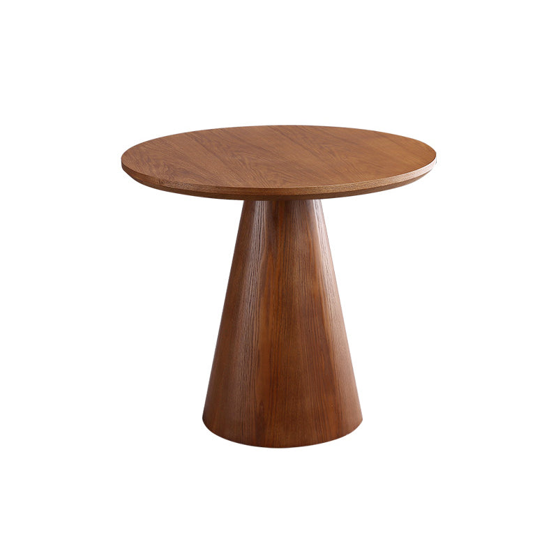 Scandinavian Pedestal Coffee Table Set Round Wooden Coffee Table for Living Room