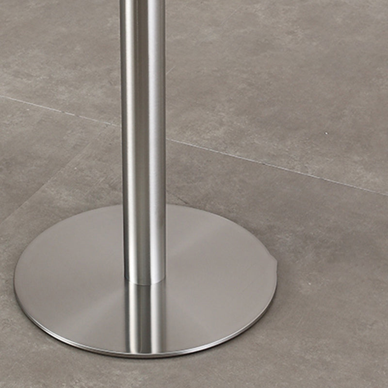 Pedestal Stainless Steel Top Cocktail Table Round Coffee Table for Living Room