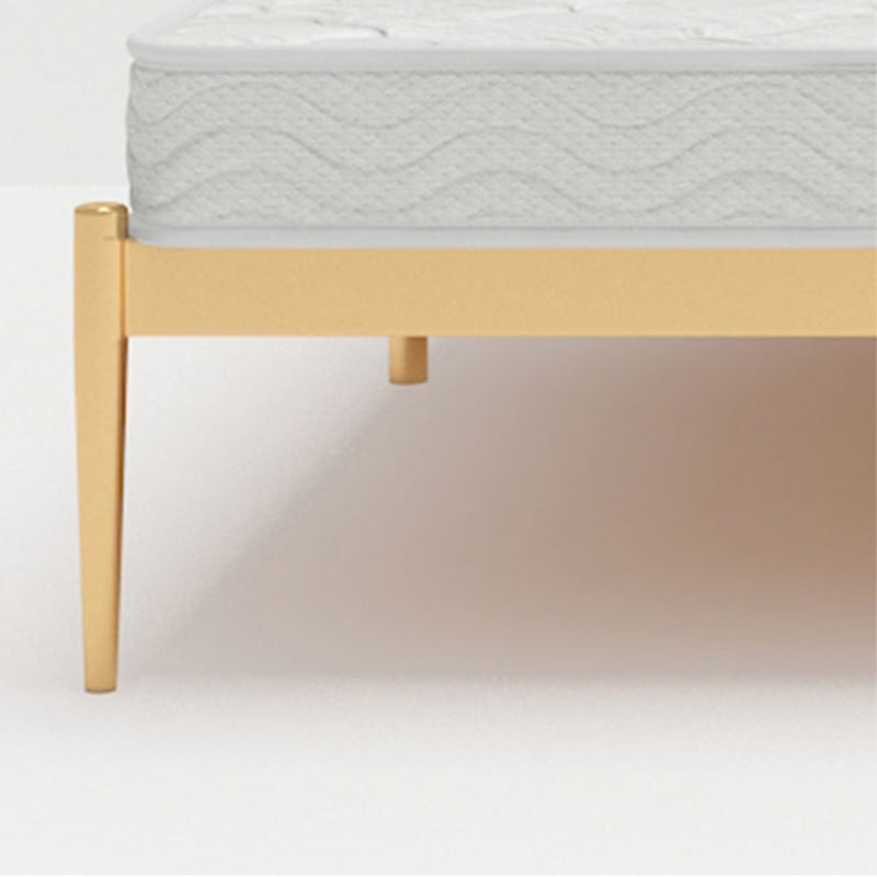 Glam 45" Tall Open-Frame Bed Metallic Bed Frame with Headboard