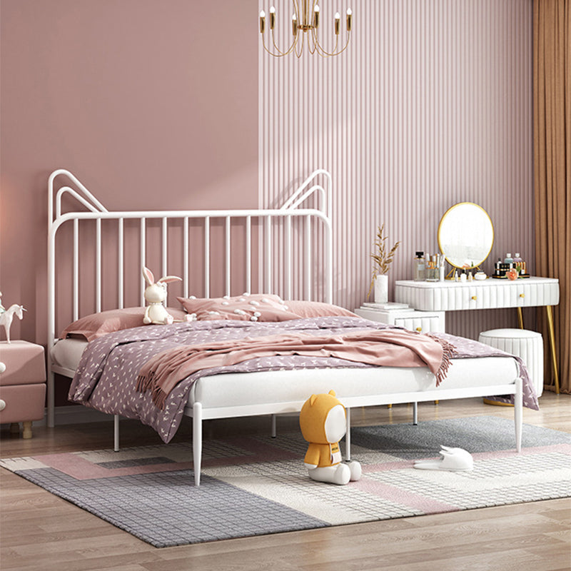 Glam Open-Frame Bed with Rectangle Headboard Metal Frame Bed