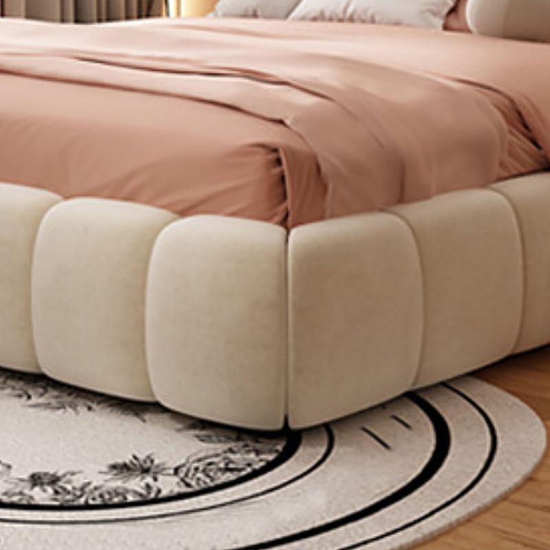Modern Style Standard Bed with Tufted Upholstered Headboard Bed