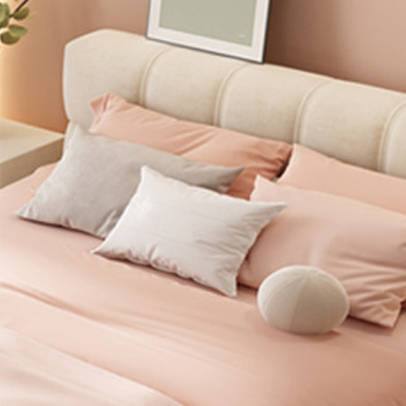 Modern Style Standard Bed with Tufted Upholstered Headboard Bed