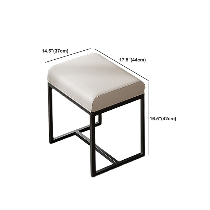 Contemporary Stone Top Vanity Desk 2-Drawer Dressing Table with Stool