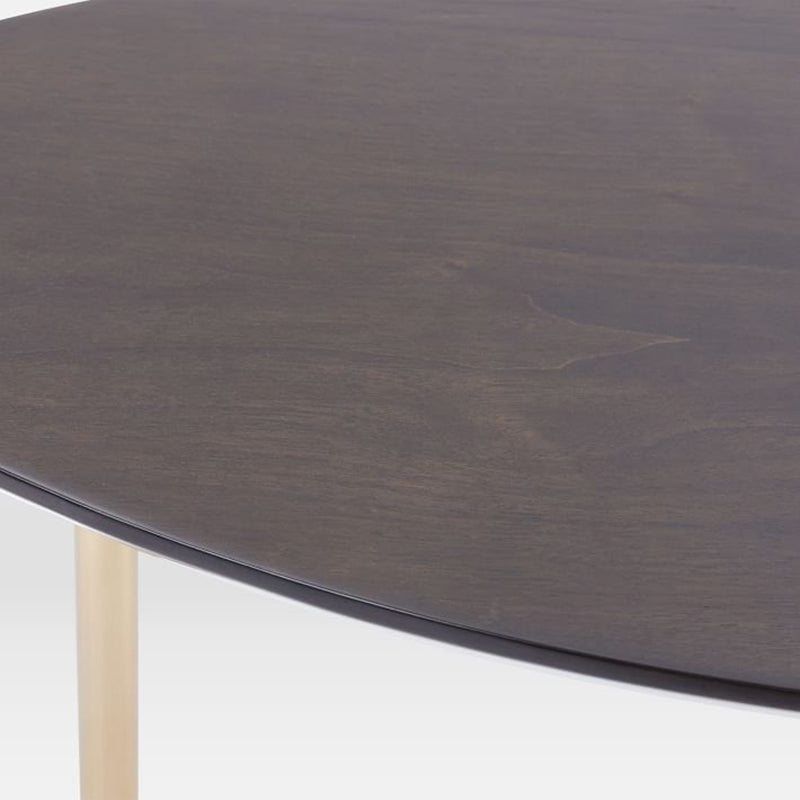 Nordic C Side Table Round Minimalist Solid Wood End Table for Living Room