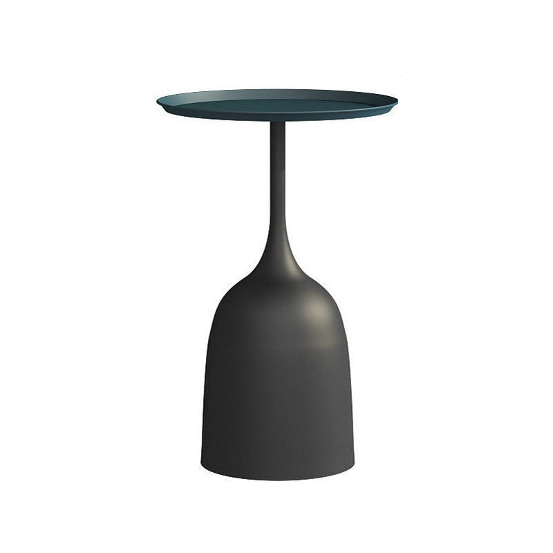 Pedestal Tray Top End Table Mid-Century Round Minimalist Side Table