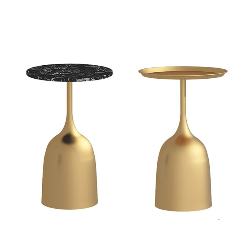 Pedestal Tray Top End Table Mid-Century Round Minimalist Side Table