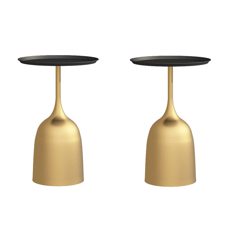 Pedestal Tray Top End Table Mid-Century Round Minimalist Side Table
