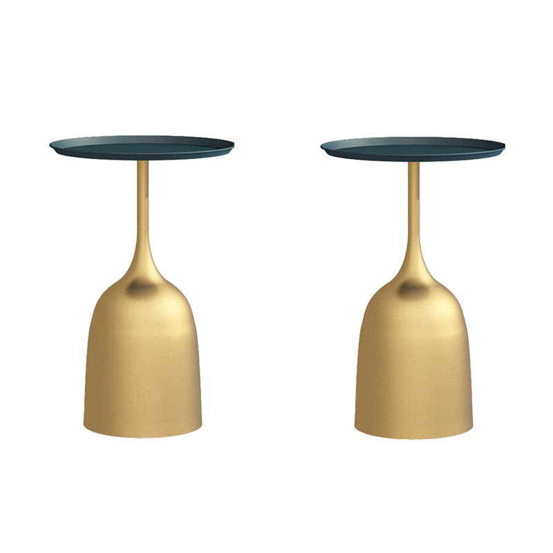 Pedestal Tray Top End Table Mid-Century Round Minimalist Side Table