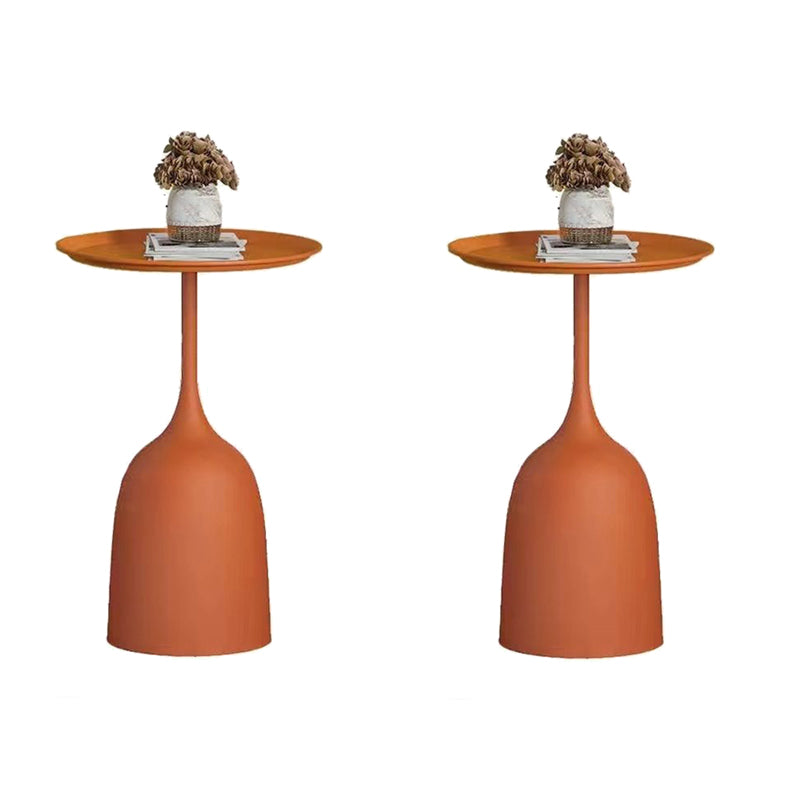 Pedestal Tray Top End Table Mid-Century Round Minimalist Side Table