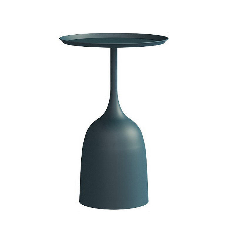 Pedestal Tray Top End Table Mid-Century Round Minimalist Side Table