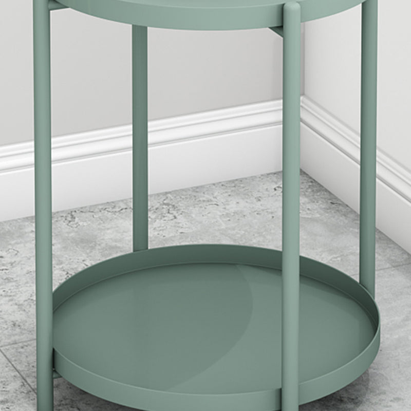 Round Metal Table Plate 4 Legs Base Tray Table Top Side Table
