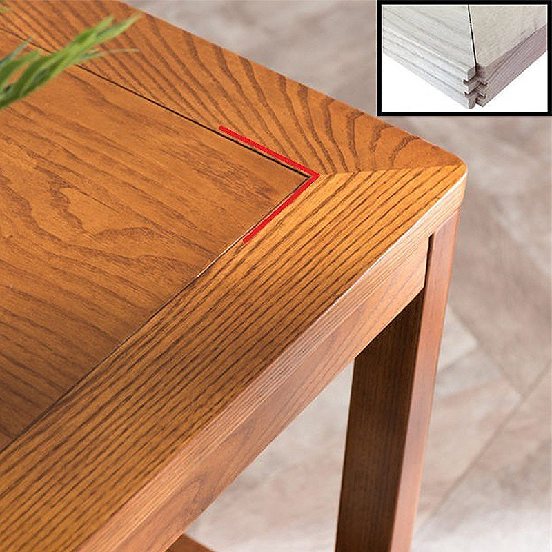 Modernistic Wood Side 23.6"Tall Table Square End Table with Shelf for Living Room