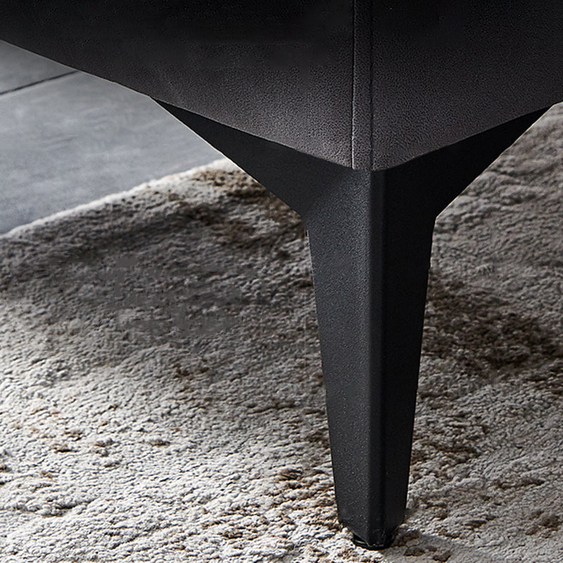 Dark Gray Pillowed Back Cushions Contemporary Stain-Resistant Sofa