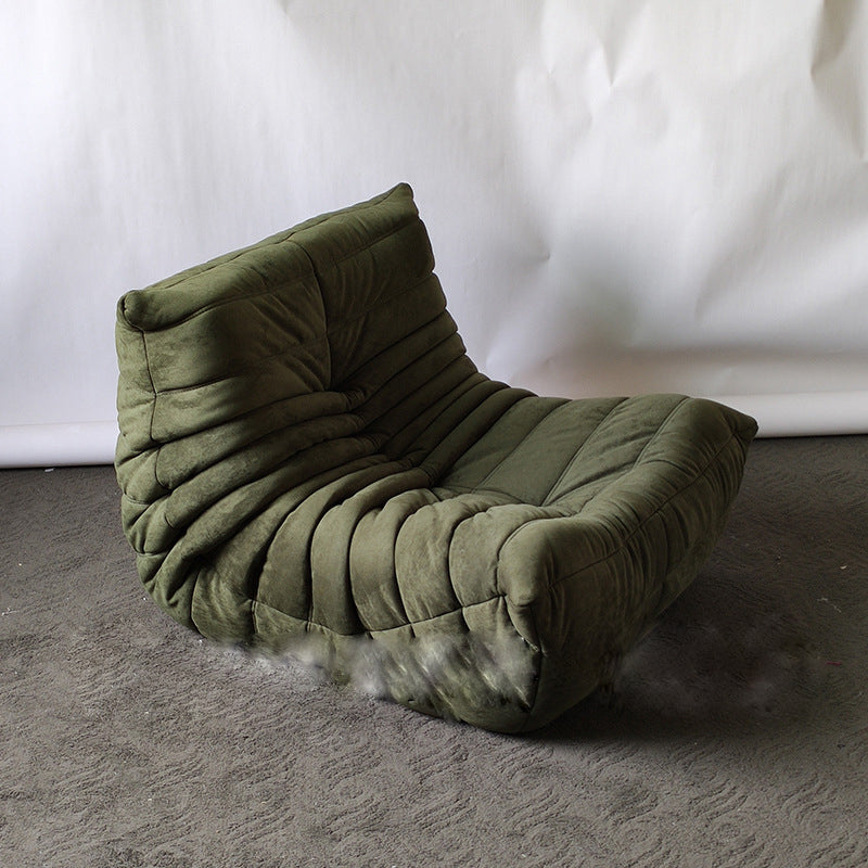 Modern Style Deerskin Velvet without HandrailsParsons Chair with Fixed Backrest