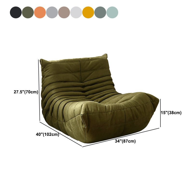 Modern Style Deerskin Velvet without HandrailsParsons Chair with Fixed Backrest