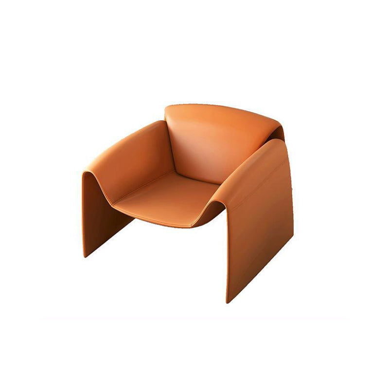 Modern Style Handrail Imitation Leather MaterialArm Chair with Fixed Back