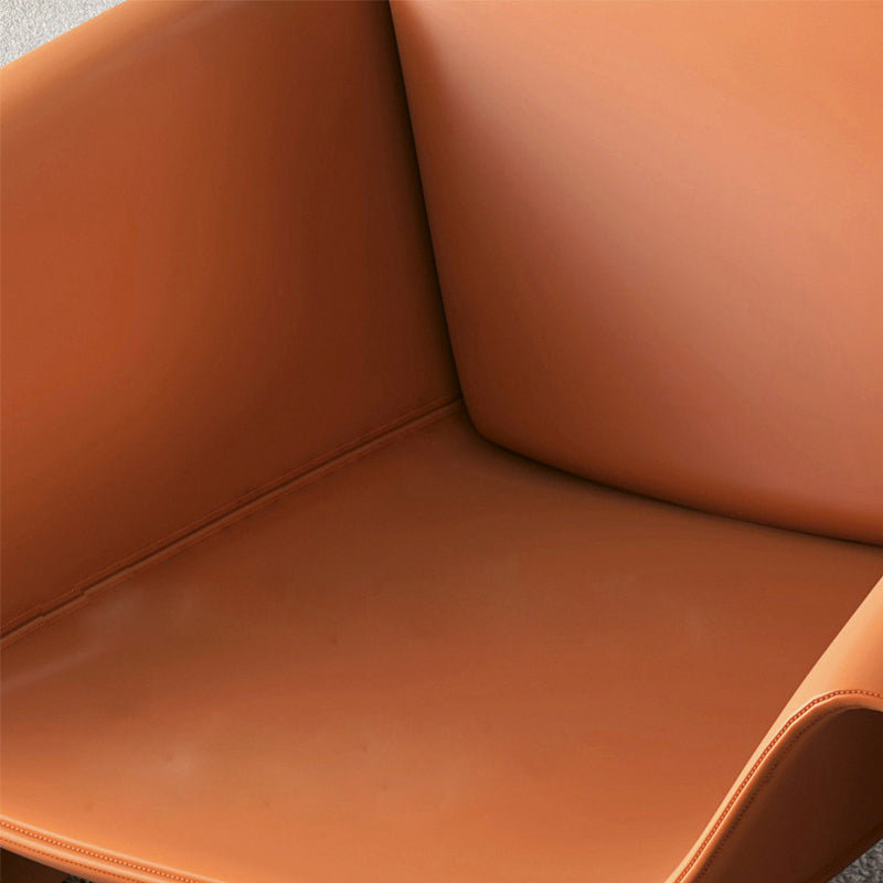 Modern Style Handrail Imitation Leather MaterialArm Chair with Fixed Back