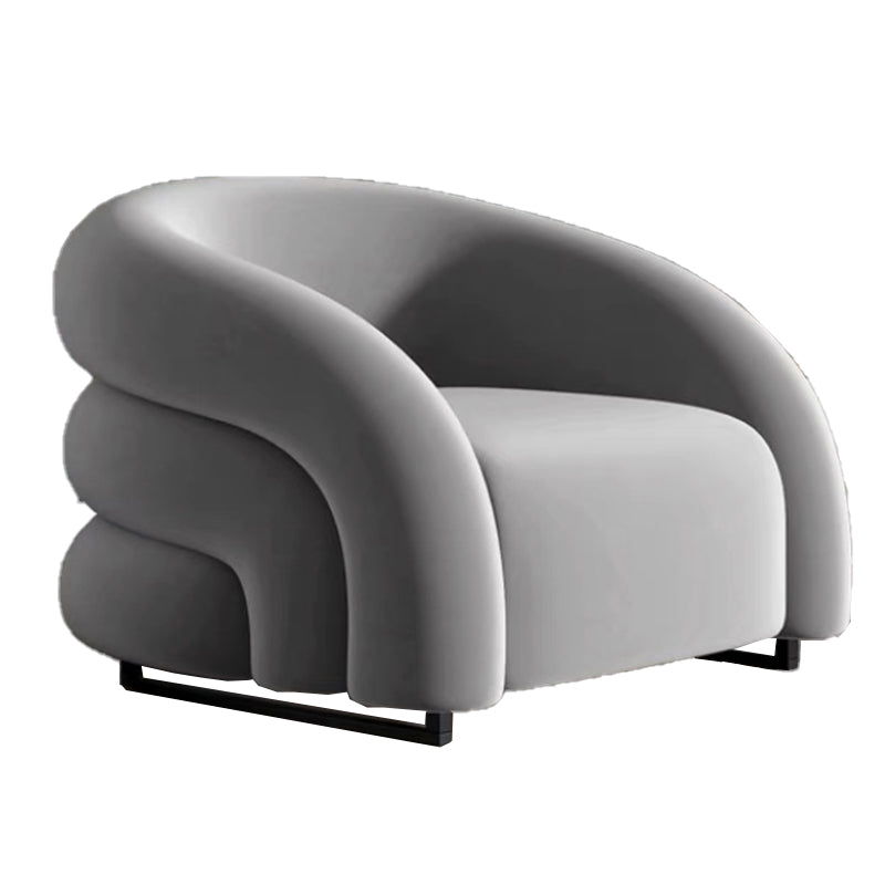 33.07" Wide Scandinavian Style Single Sofa Chair Microfiber Arm Chair