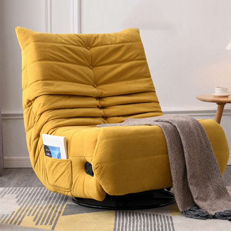 34.6"Wide Swivel Slipper Chair, Tight Back Armless Single Chair for Bedroom