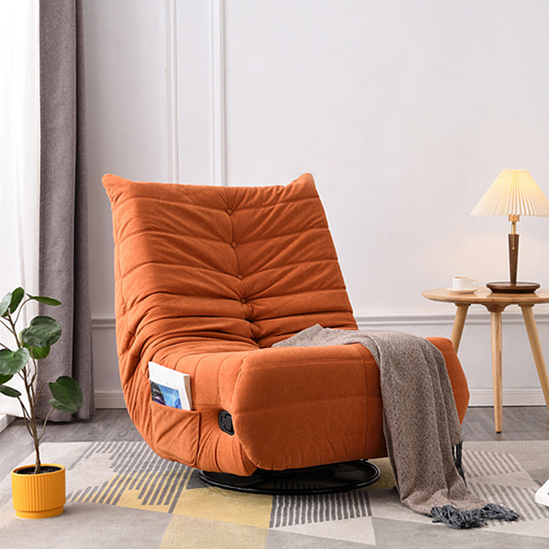 34.6"Wide Swivel Slipper Chair, Tight Back Armless Single Chair for Bedroom