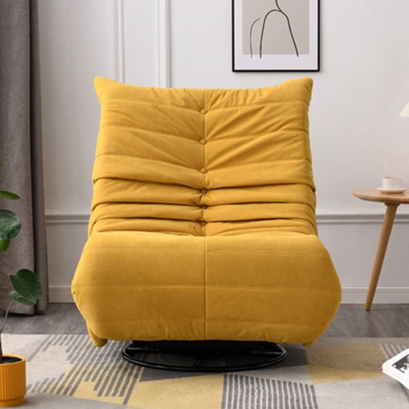 34.6"Wide Swivel Slipper Chair, Tight Back Armless Single Chair for Bedroom