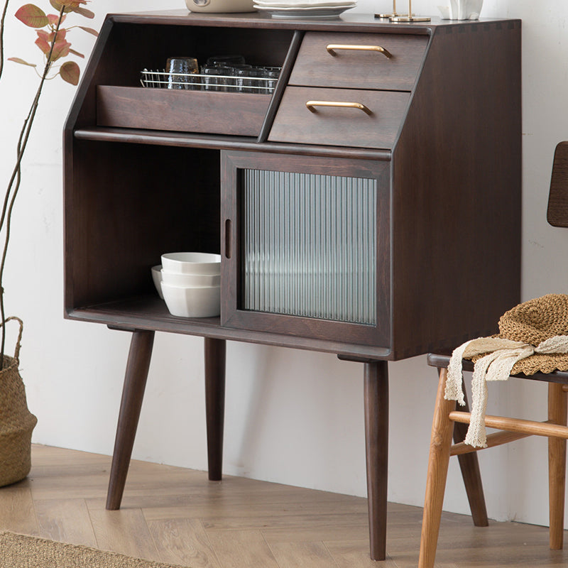 38.58" Tall 2 - Drawer Accent Cabinet, 1-door Wooden Rectangle Cabinet with Shelf