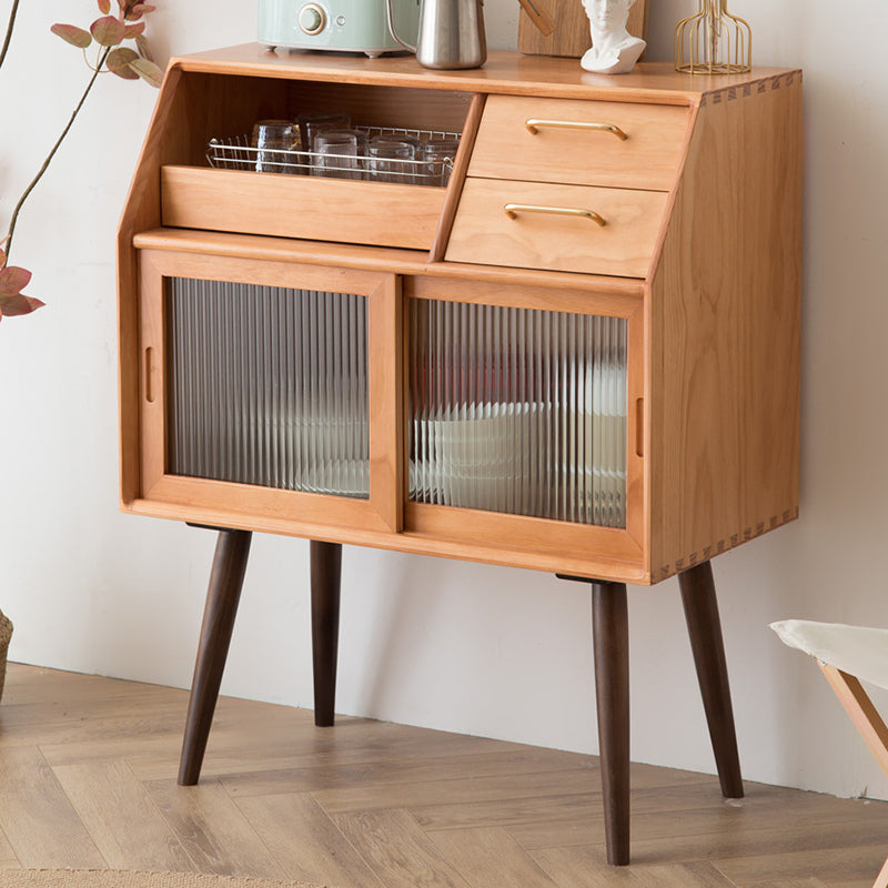 38.58" Tall 2 - Drawer Accent Cabinet, 1-door Wooden Rectangle Cabinet with Shelf