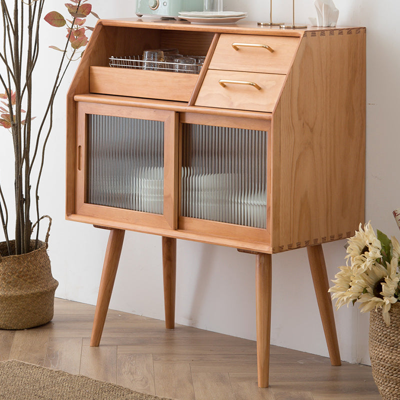 38.58" Tall 2 - Drawer Accent Cabinet, 1-door Wooden Rectangle Cabinet with Shelf