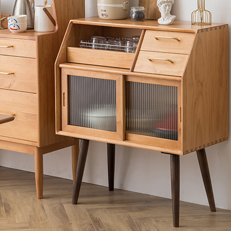 38.58" Tall 2 - Drawer Accent Cabinet, 1-door Wooden Rectangle Cabinet with Shelf