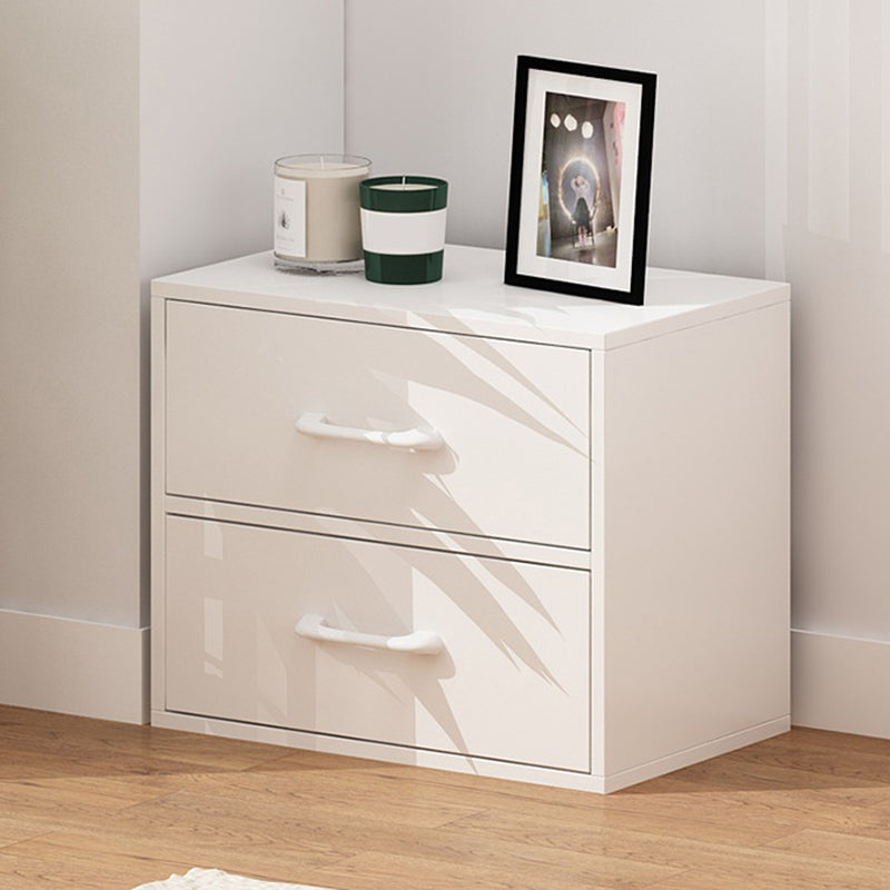 Contemporary Rectangle Gloss Finish with Drawer Chest,18.9" L