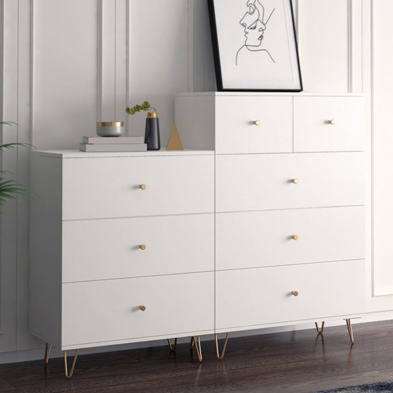 15.74" Wide Modern Accent Chest White Accent Cabinet with Drawers