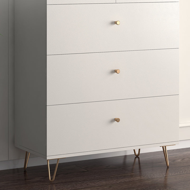 15.74" Wide Modern Accent Chest White Accent Cabinet with Drawers