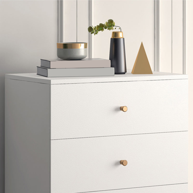 15.74" Wide Modern Accent Chest White Accent Cabinet with Drawers