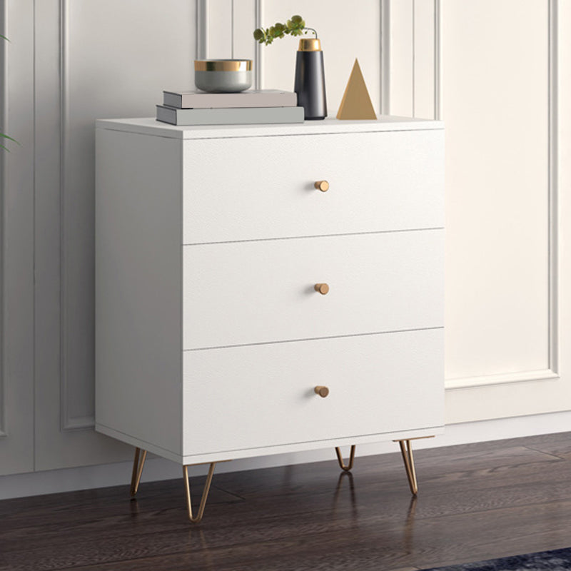 15.74" Wide Modern Accent Chest White Accent Cabinet with Drawers