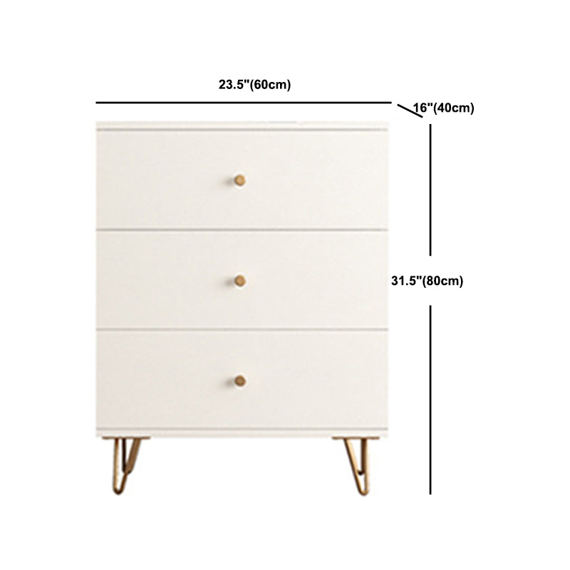 15.74" Wide Modern Accent Chest White Accent Cabinet with Drawers