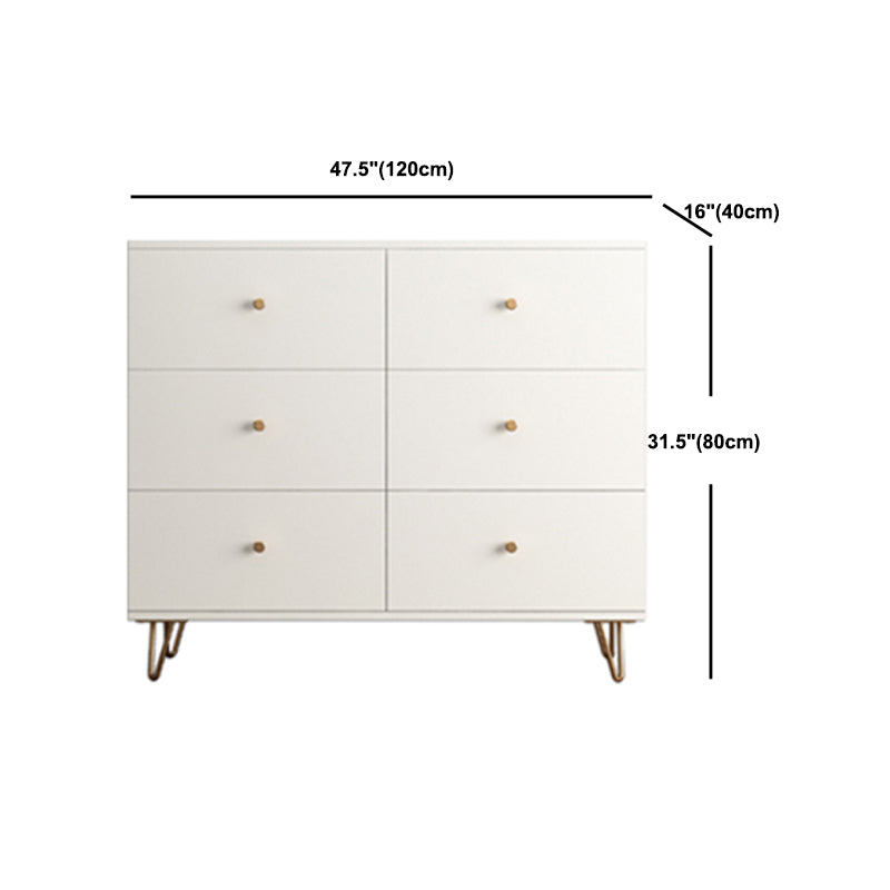 15.74" Wide Modern Accent Chest White Accent Cabinet with Drawers