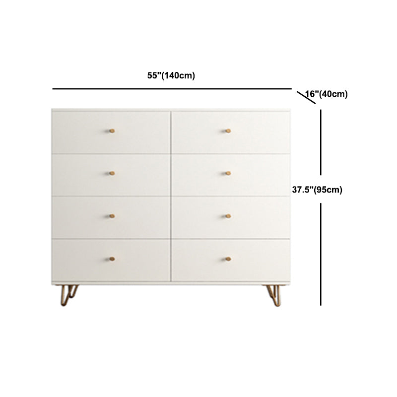 15.74" Wide Modern Accent Chest White Accent Cabinet with Drawers