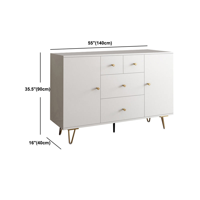 15.74" Wide Modern Accent Chest White Accent Cabinet with Drawers