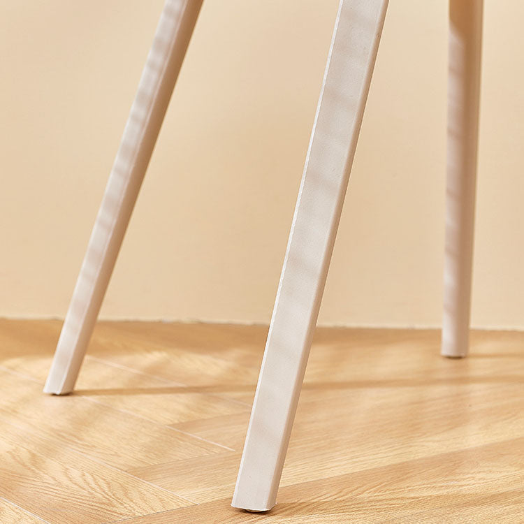 Plastic Side Chair Scandinavian Style Arm Solid Back Chairs for Home