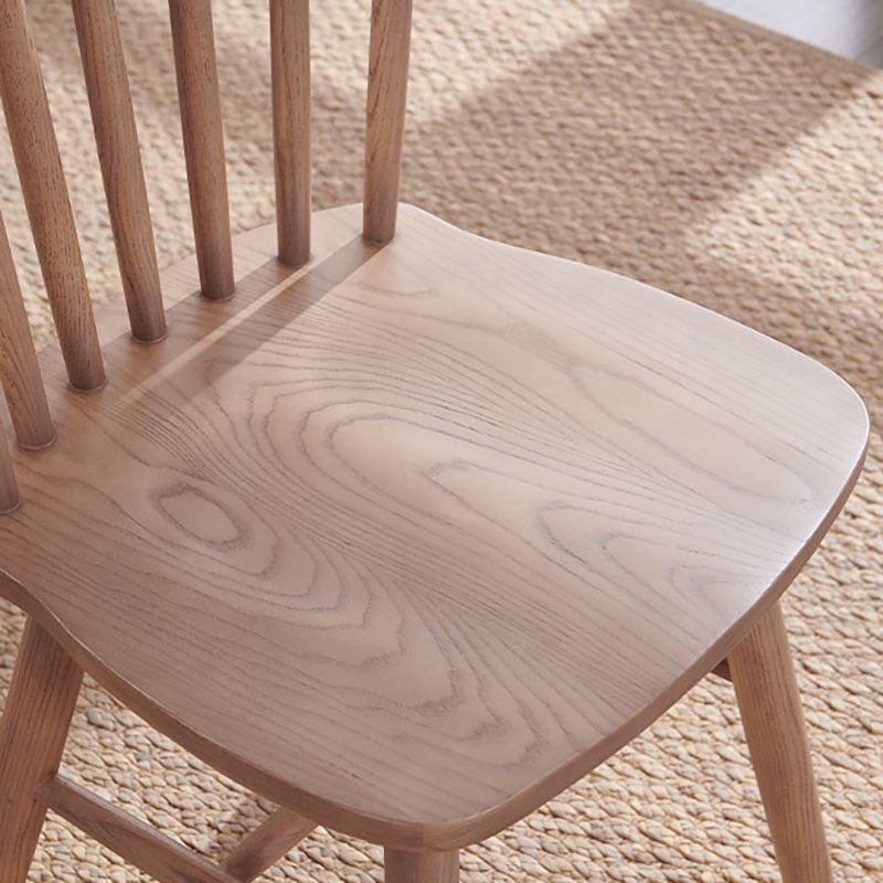 Scandinavian Armless Side Chair Wood Dining Side Chair for Home