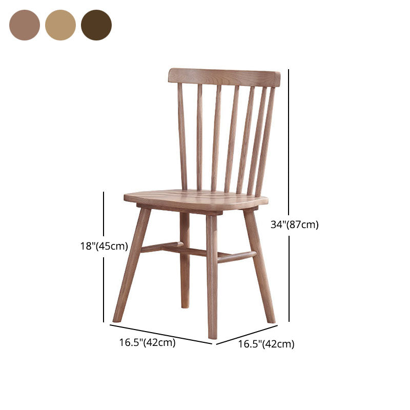 Scandinavian Armless Side Chair Wood Dining Side Chair for Home